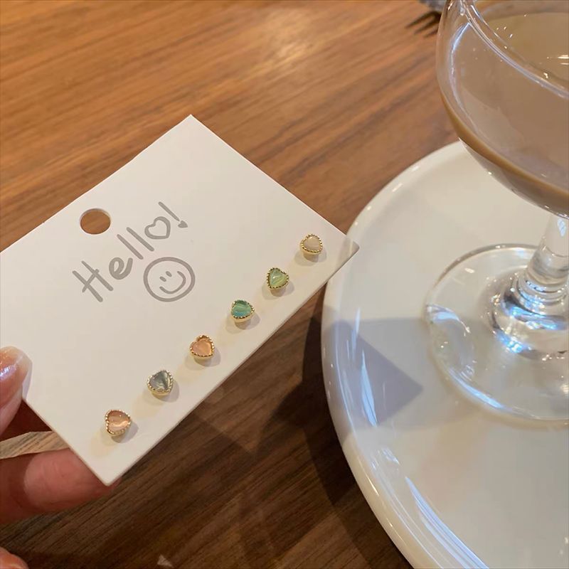 Wholesale s925 Silver Needle Love Alloy Earrings